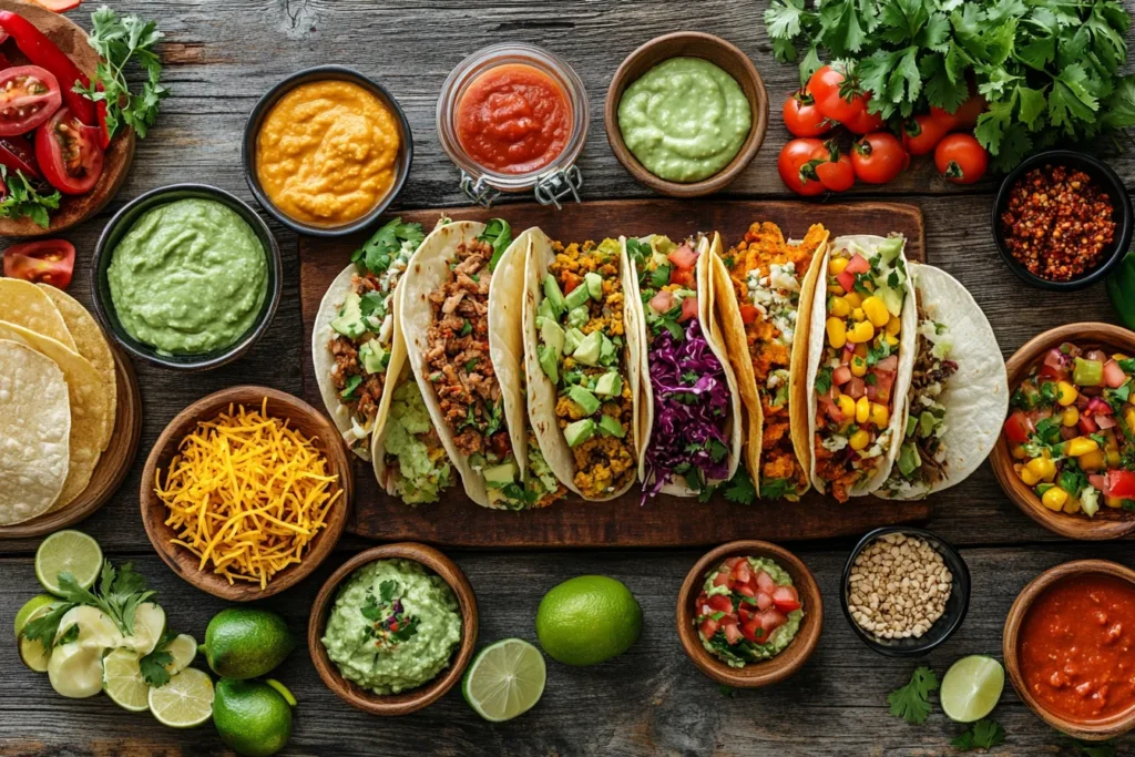 What dips go well with taco bar?