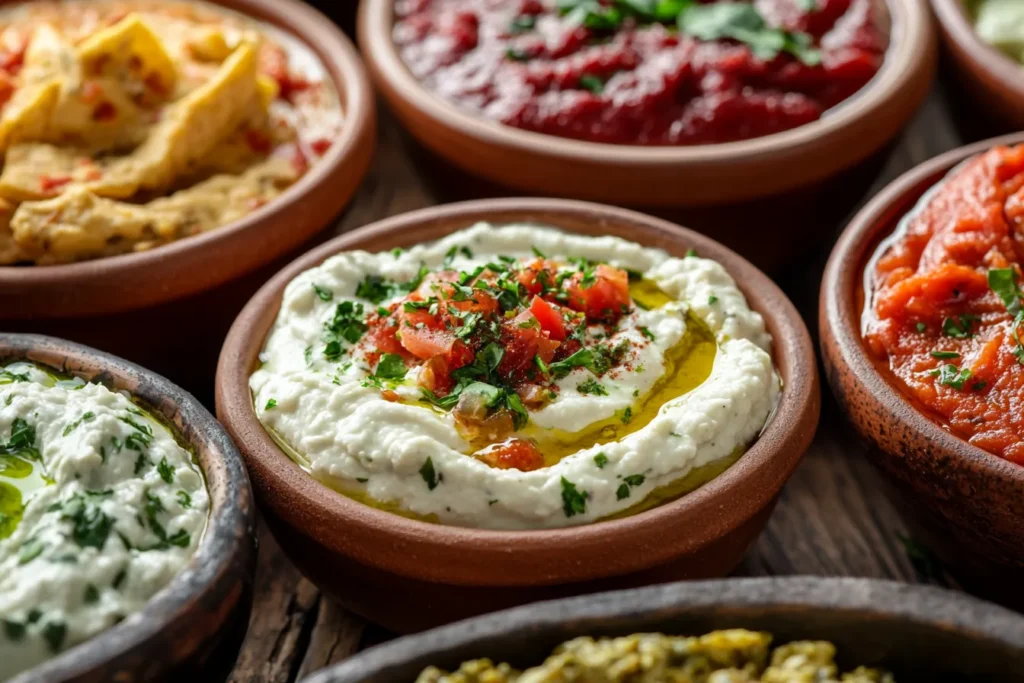 What dips go well with taco bar?