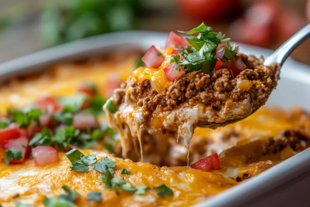 What is taco dip made of?