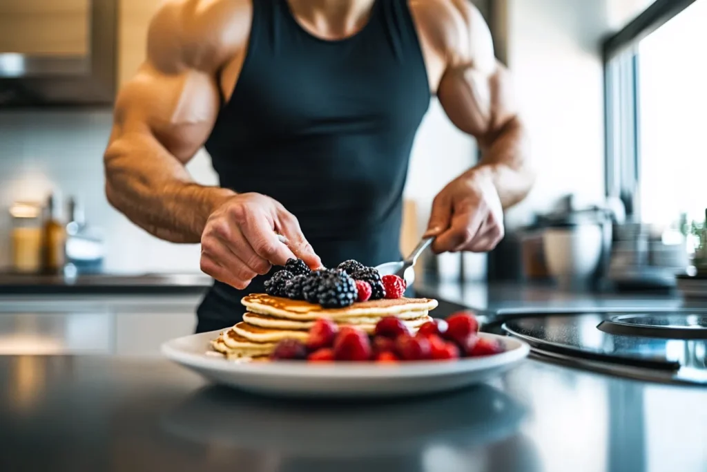 Why do bodybuilders eat pancakes?
