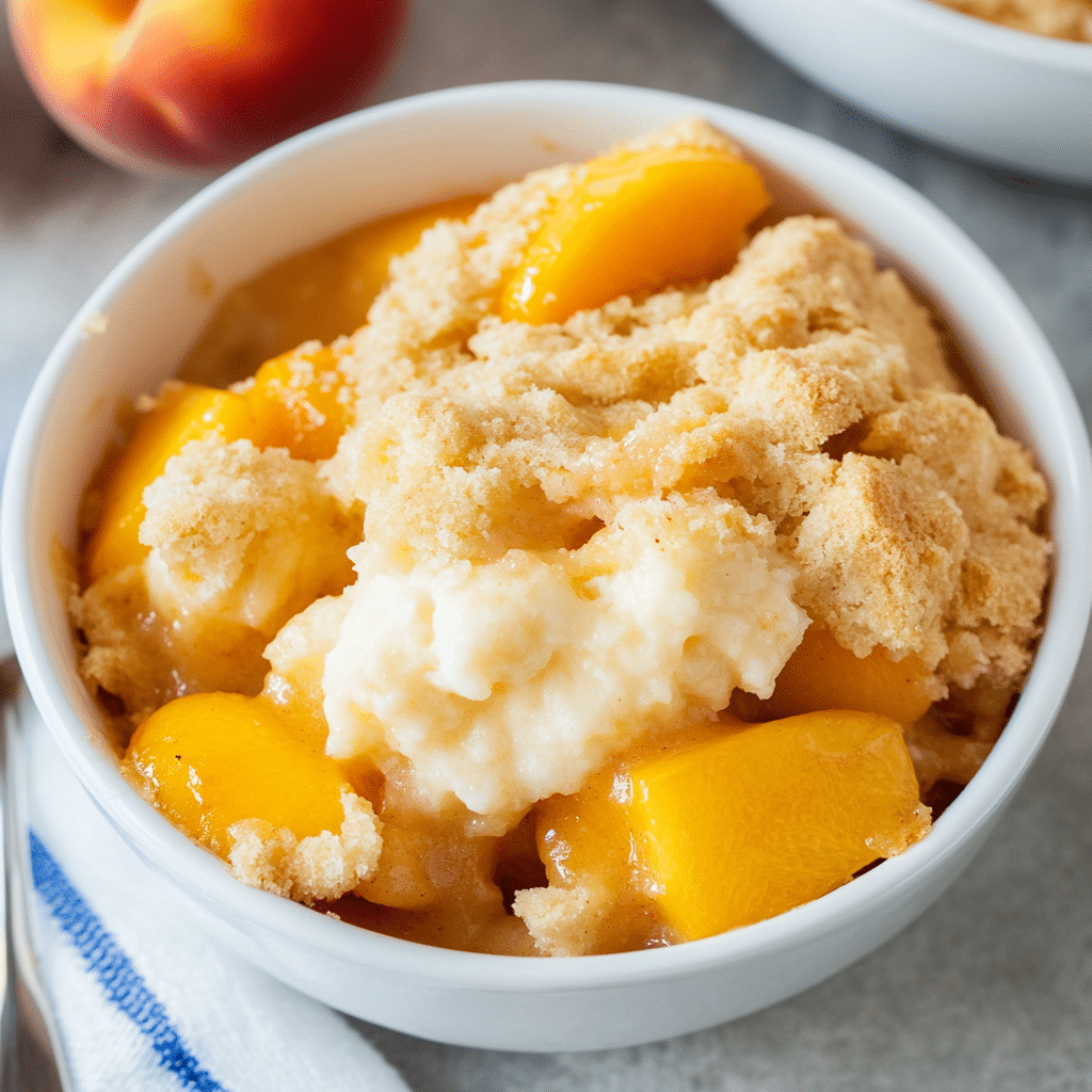 Individual Ramekins of Instant Pot Peach Cobbler