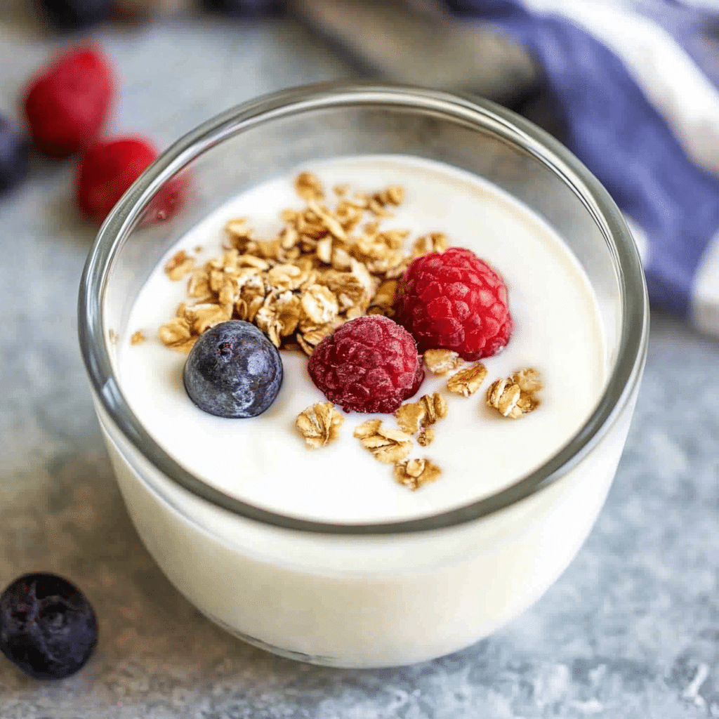 Serving instant pot yogurt with toppings