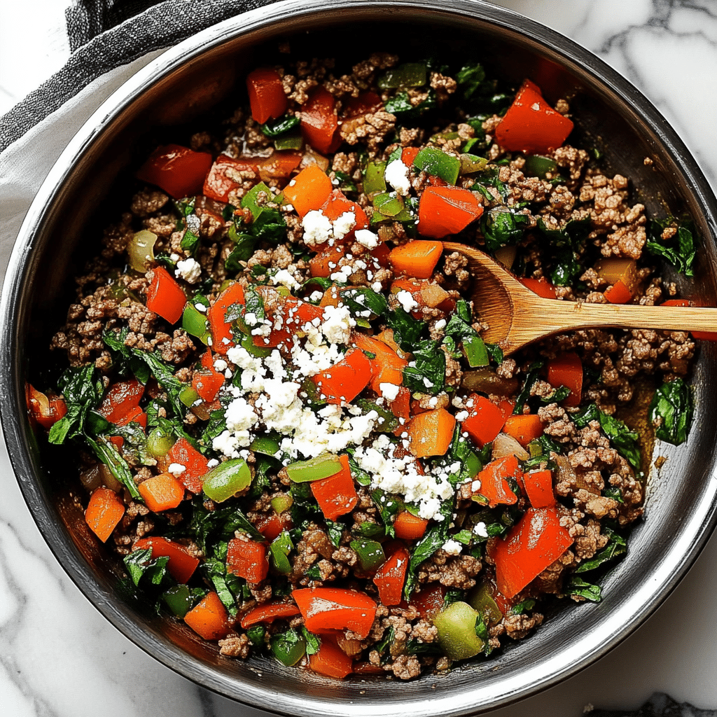 Best Mediterranean ground beef stir fry