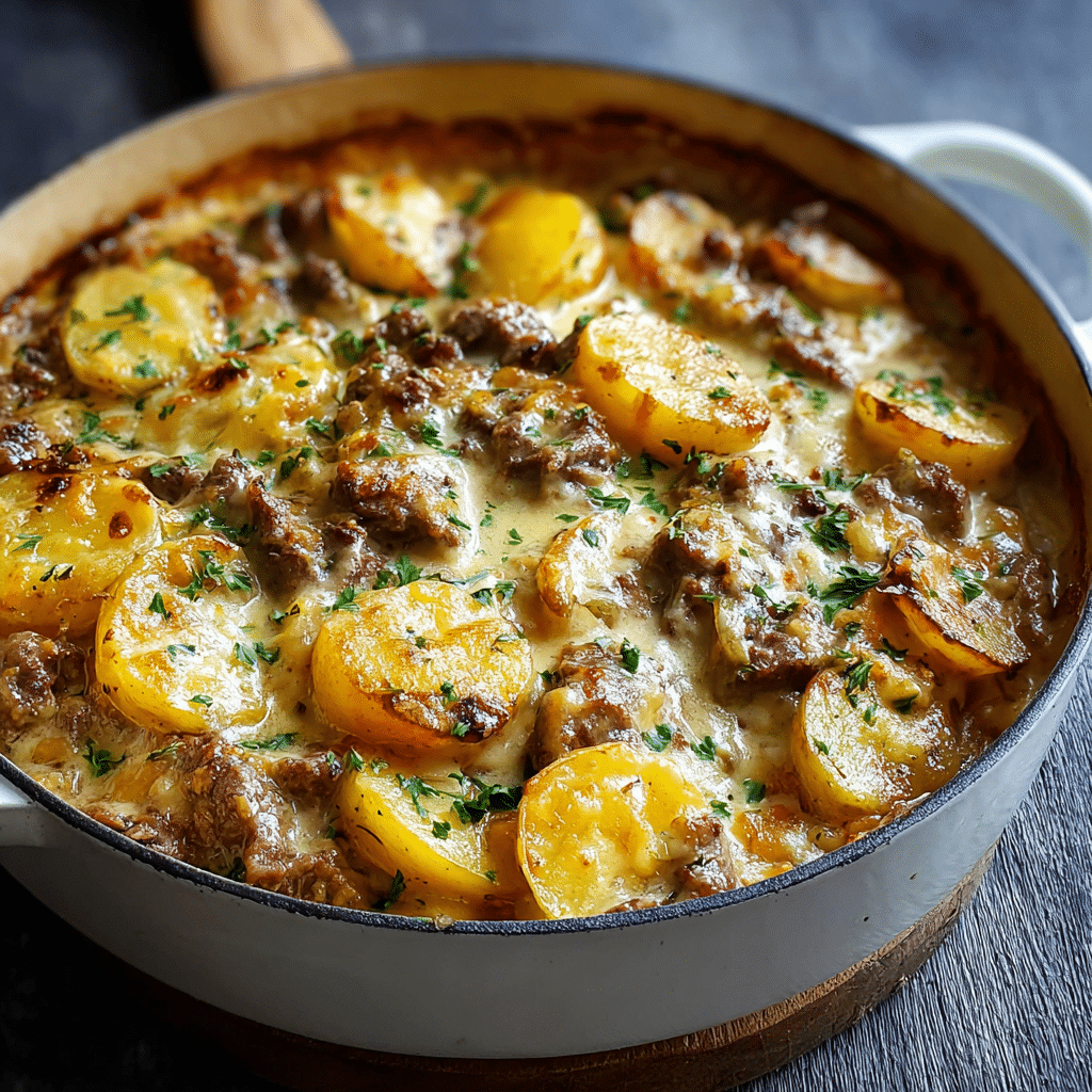 Creamy One-Pot Beef and Potato Casserole