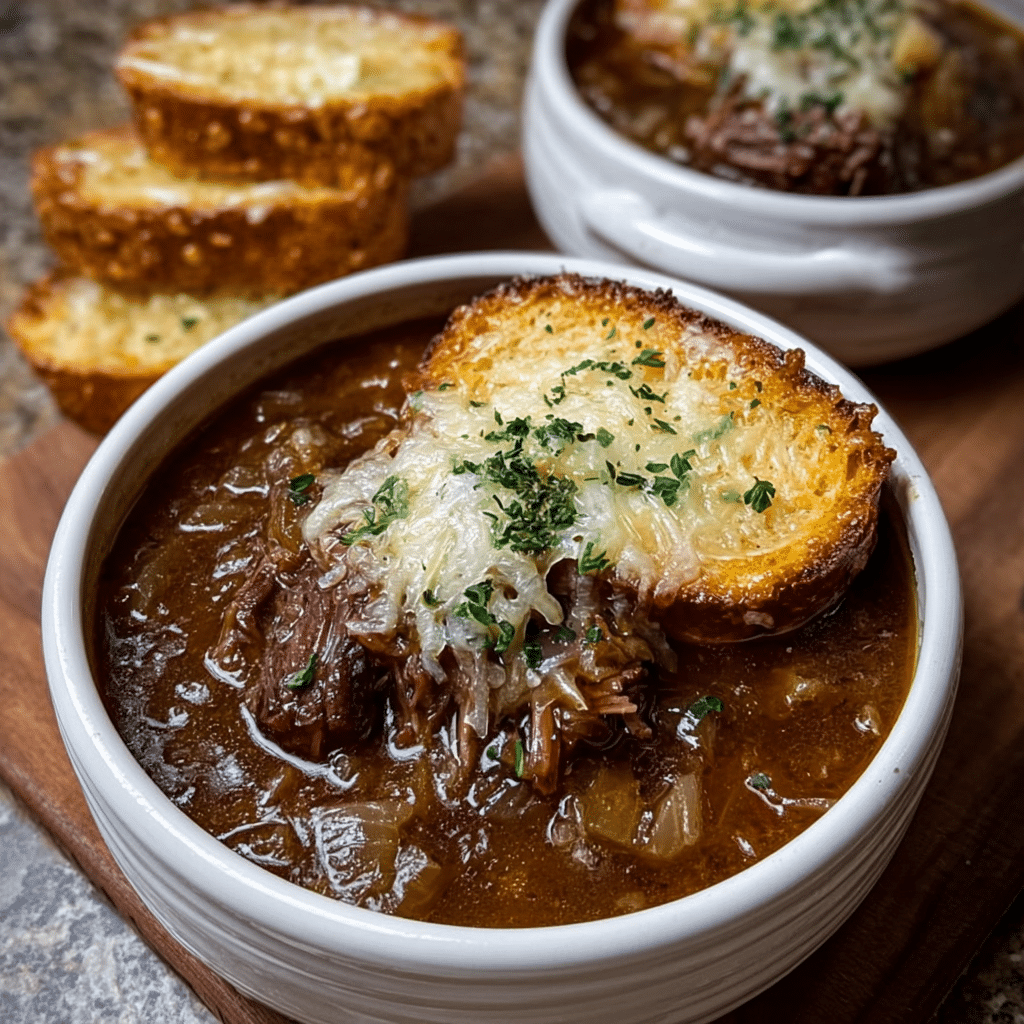 French Onion Beef Short Rib Soup