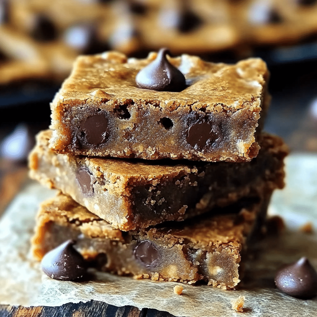 Healthy Peanut Butter Greek Yogurt Breakfast Blondies