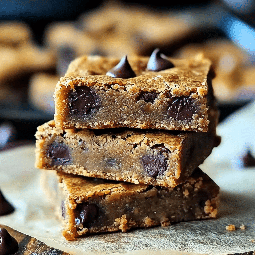 Healthy Peanut Butter Greek Yogurt Breakfast Blondies