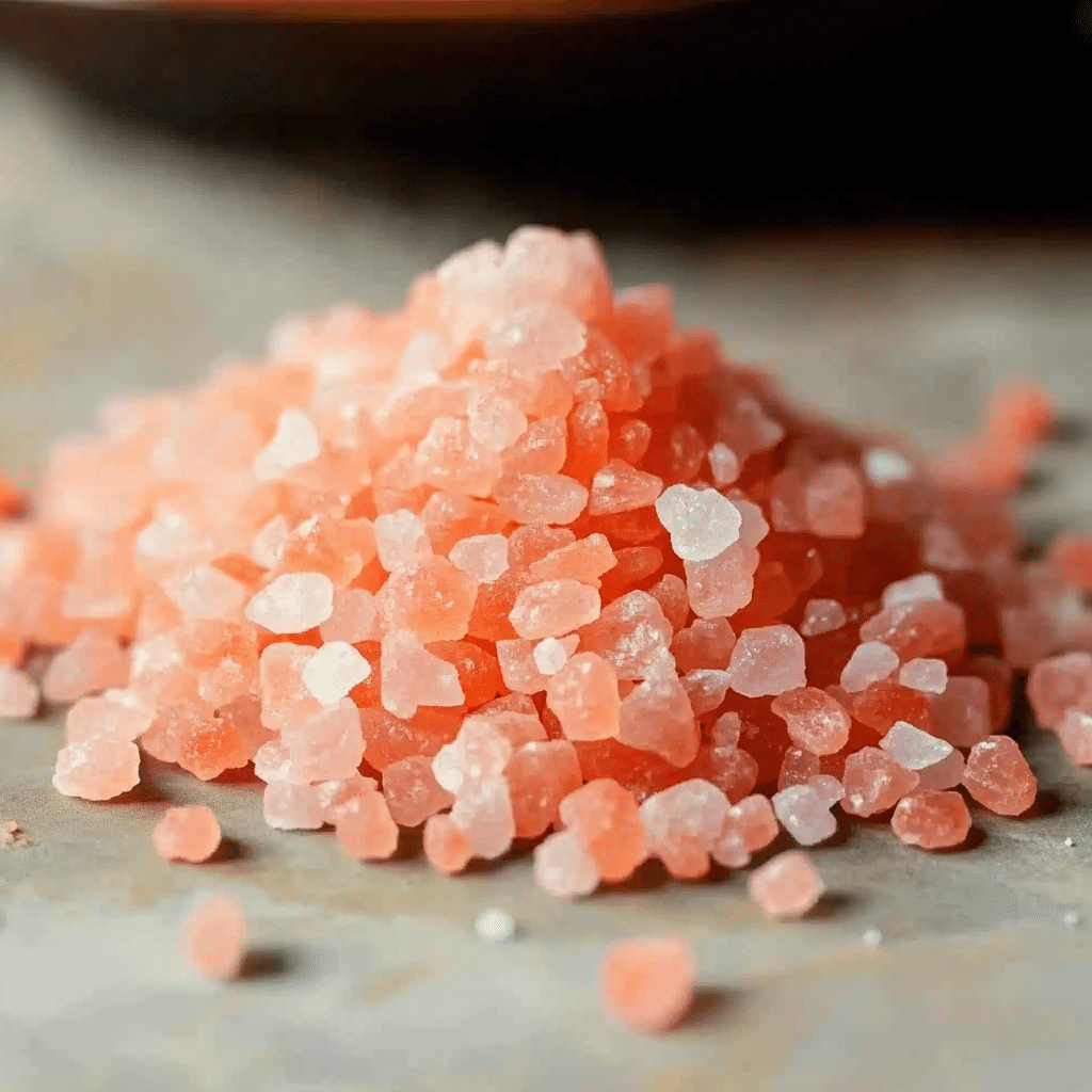 Himalayan pink salt water served with lemon