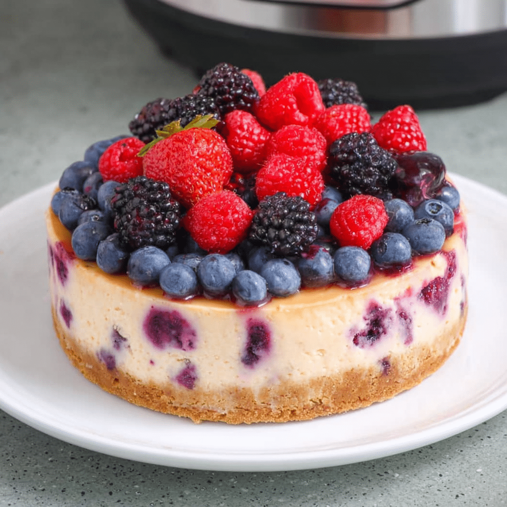 Instant Pot Berry Cheesecake
