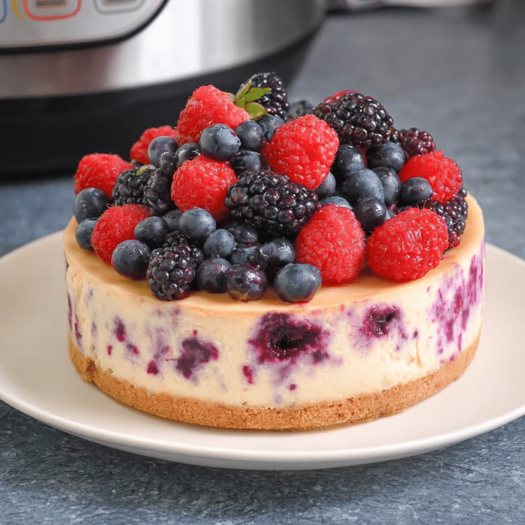 Instant Pot Berry Cheesecake