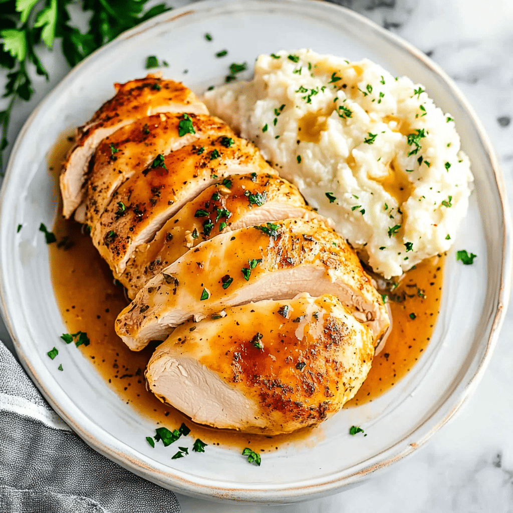  Instant Pot Chicken Breast served with mash
