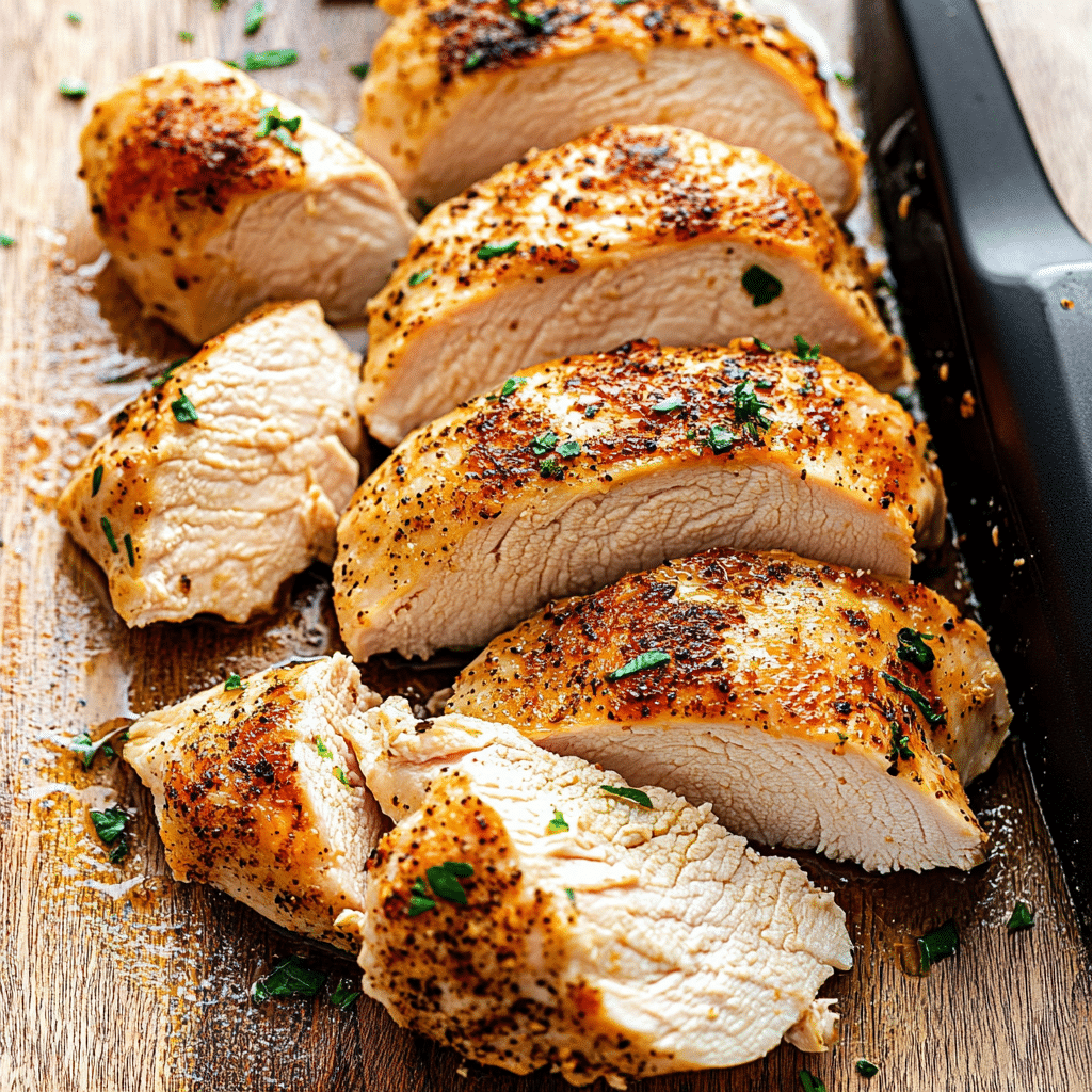 Instant Pot Chicken Breast sliced and juicy