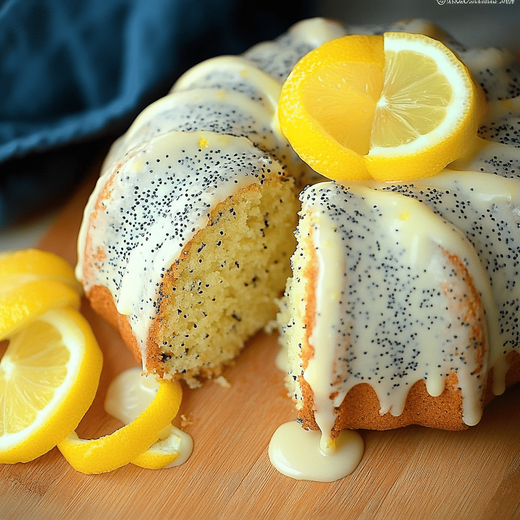 Lemon poppy seed Bundt cake