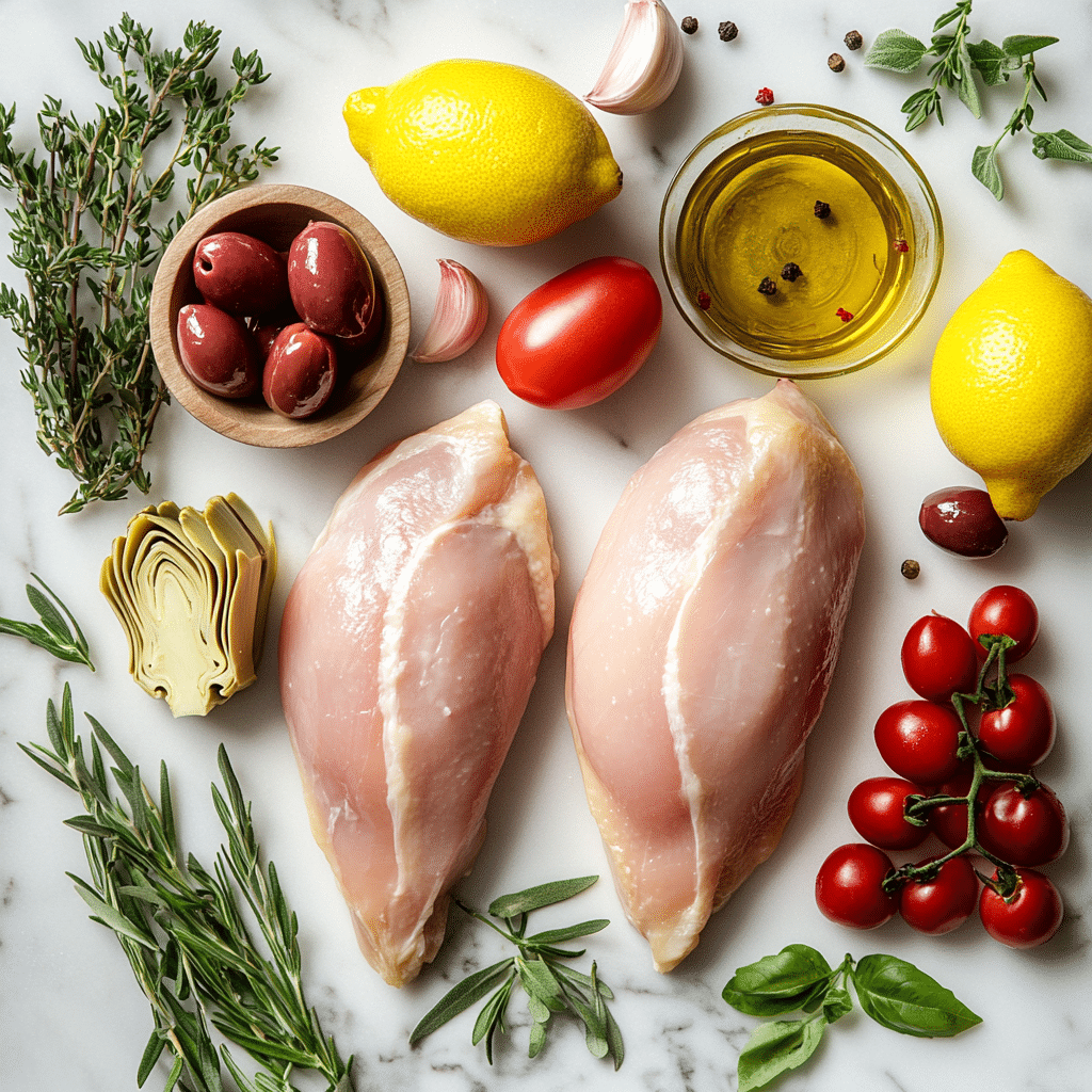  Ingredients for Mediterranean Lemon Chicken