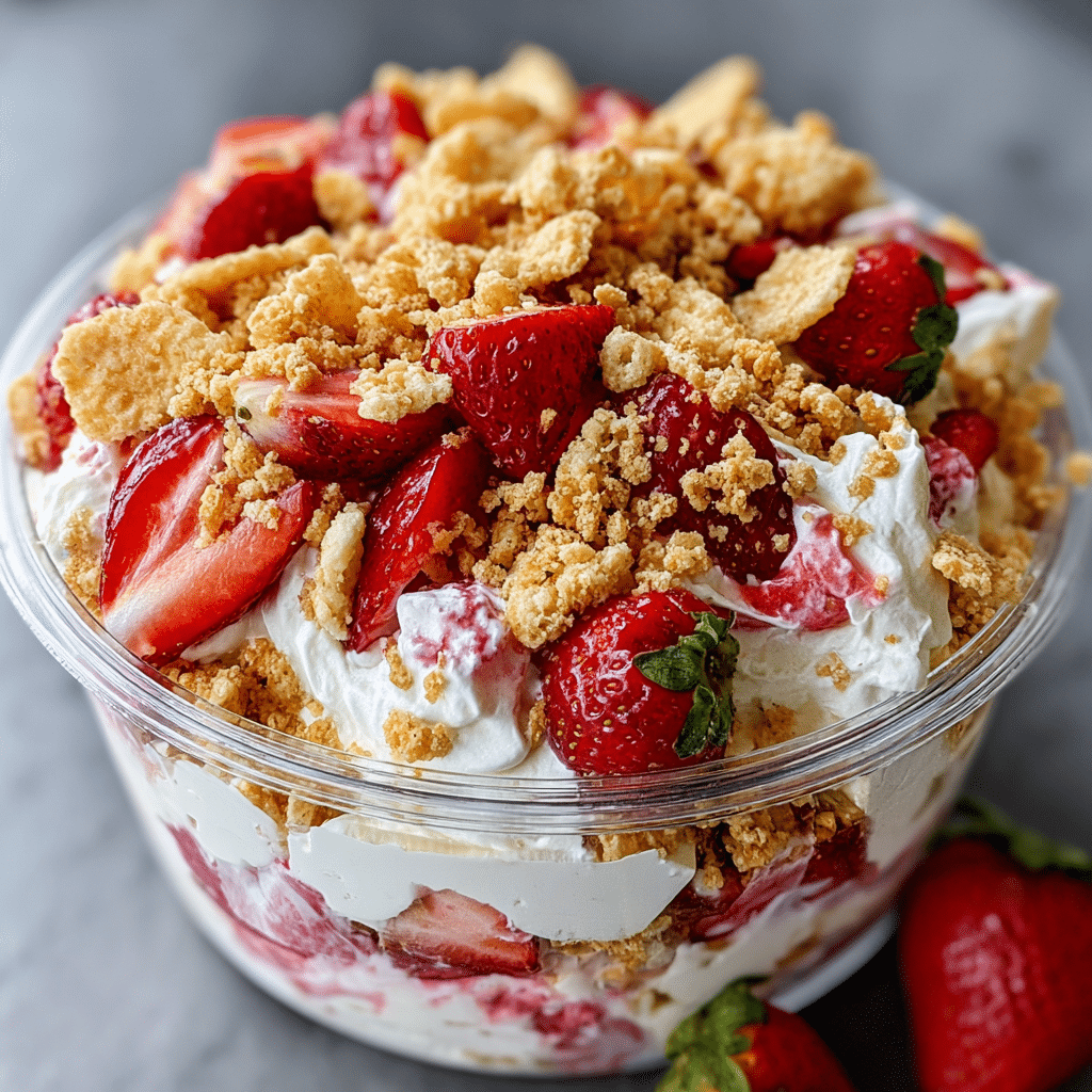 Strawberry Crunch Cheesecake Salad