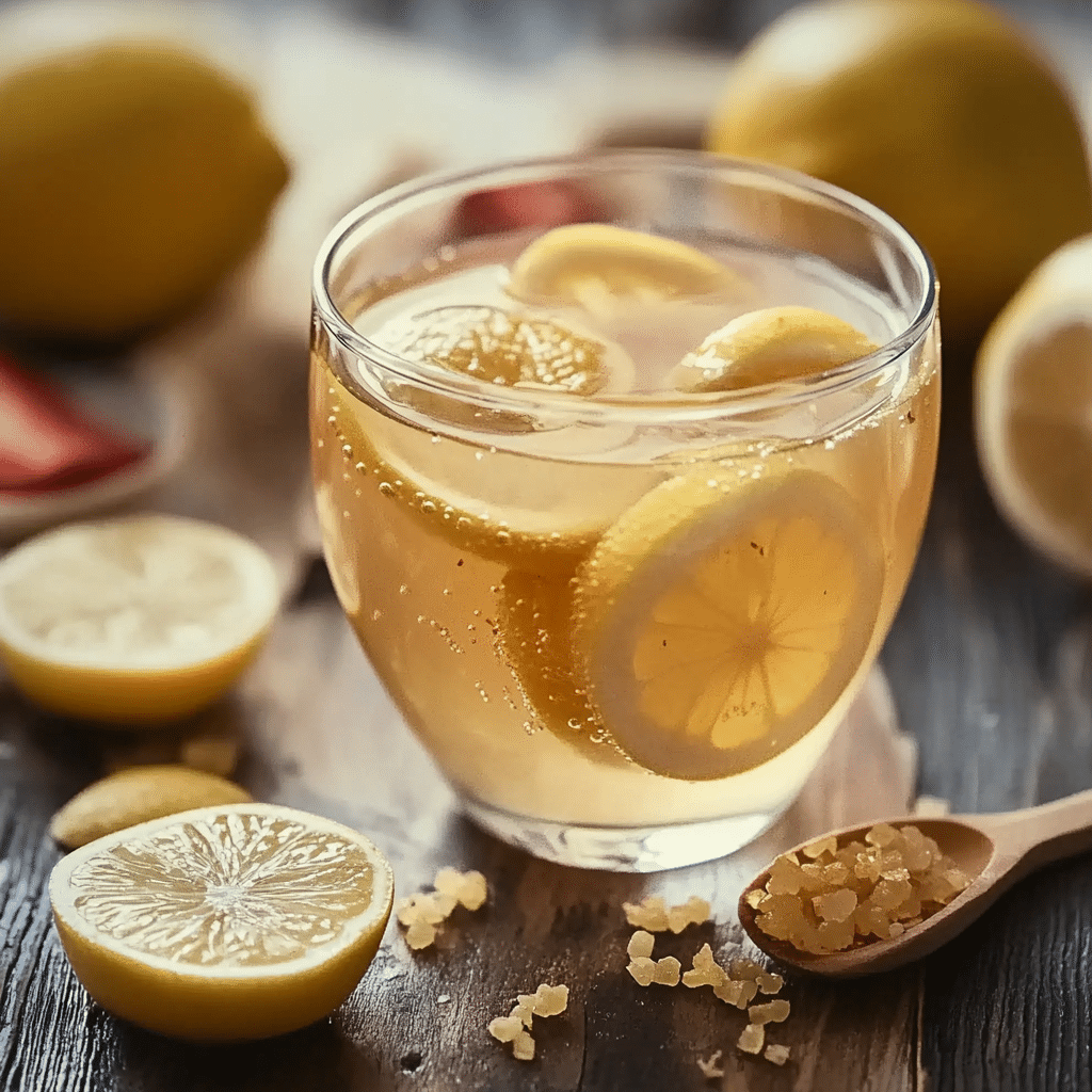 served natural Mounjaro drink with garnish