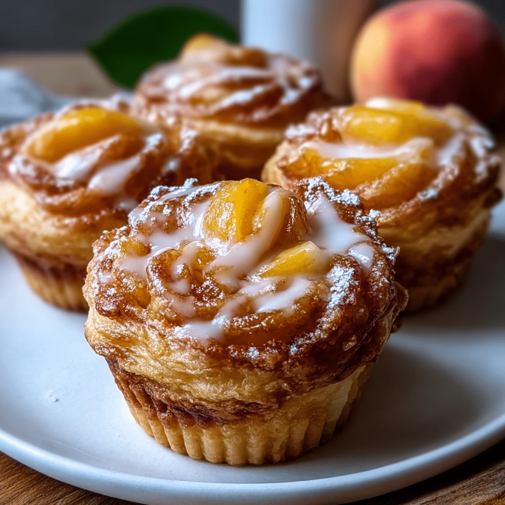 peach pie cruffin