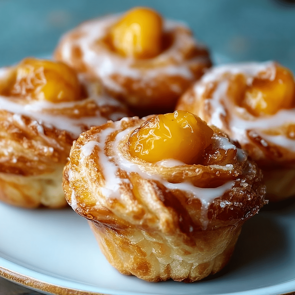 peach pie cruffin