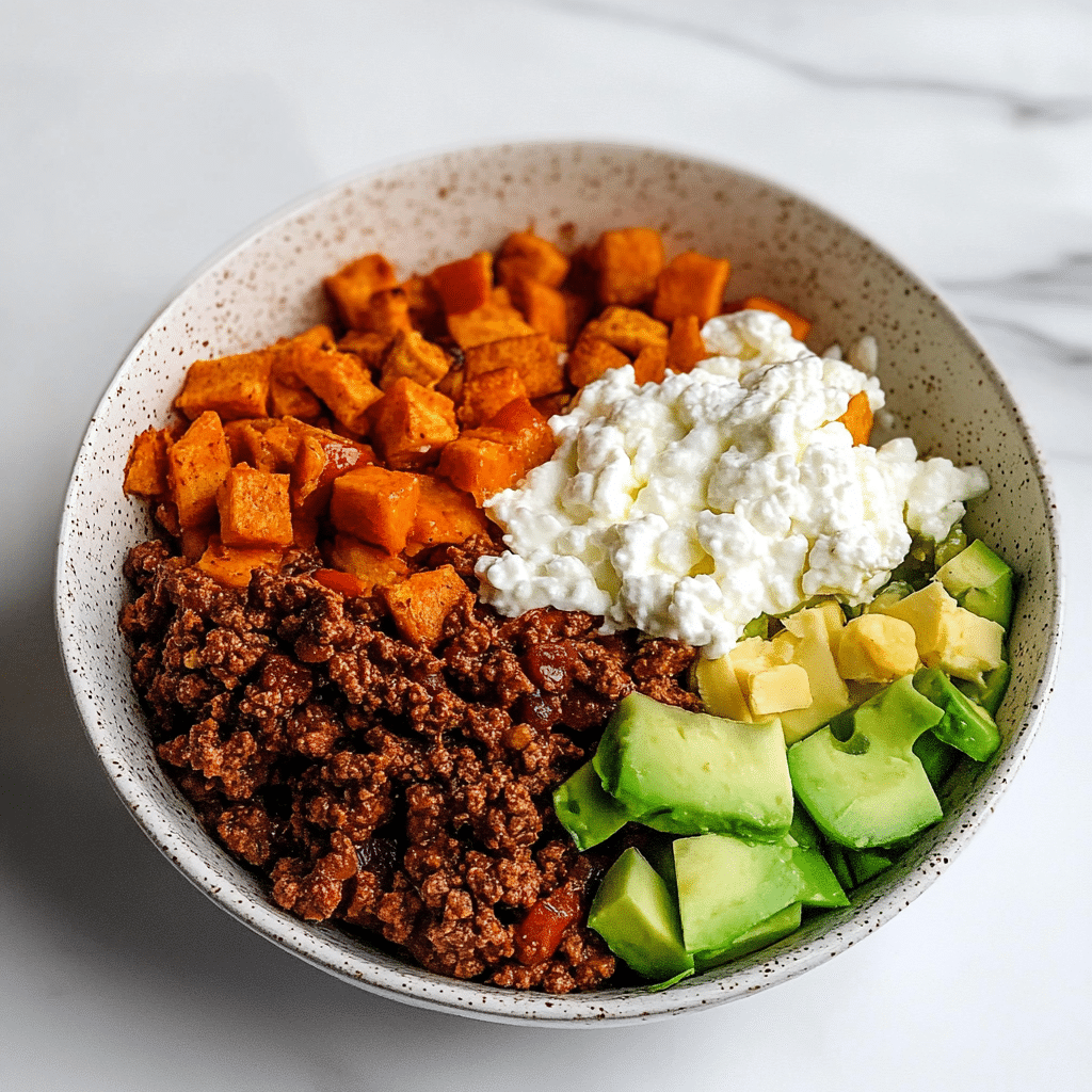 served viral cottage cheese taco bowl