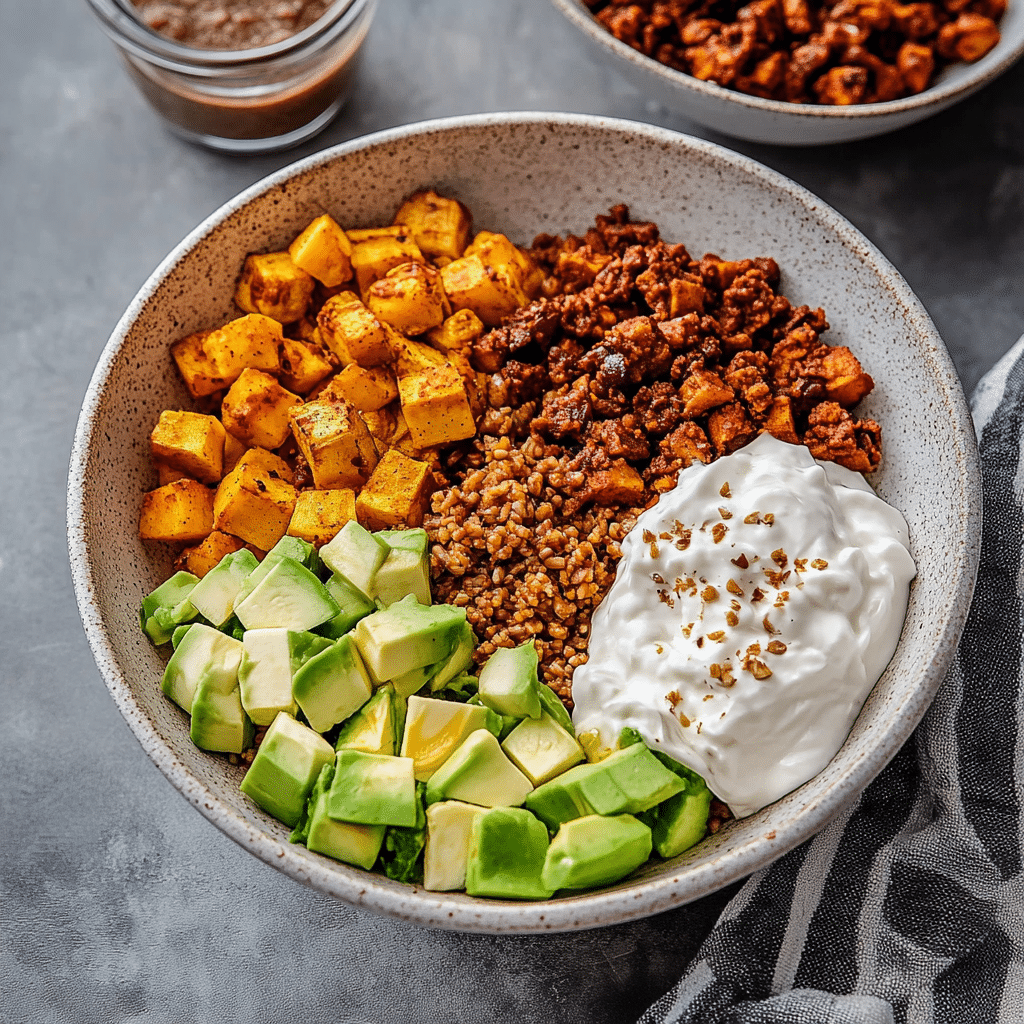 viral sweet potato taco bowl