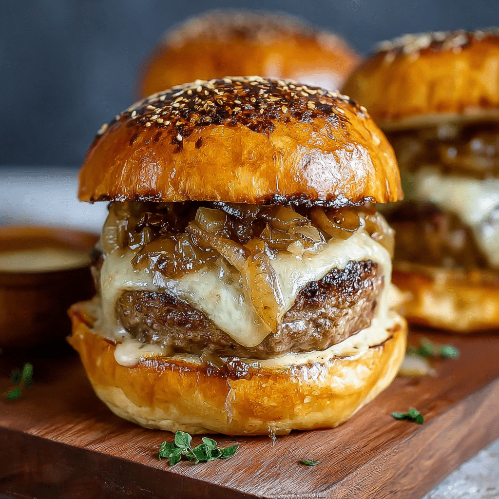 French Onion Soup Burgers