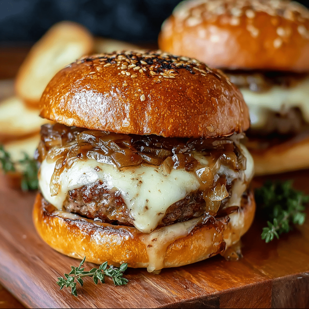 French Onion Soup Burgers
