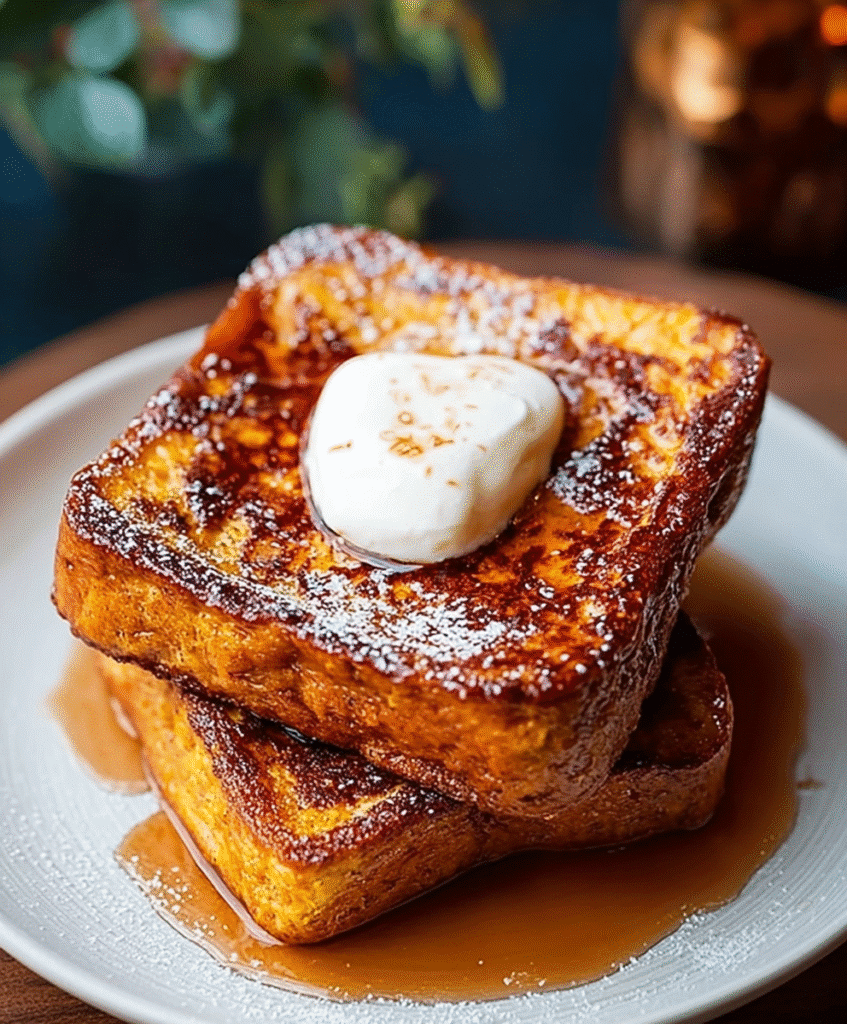 Pumpkin French Toast Breakfast