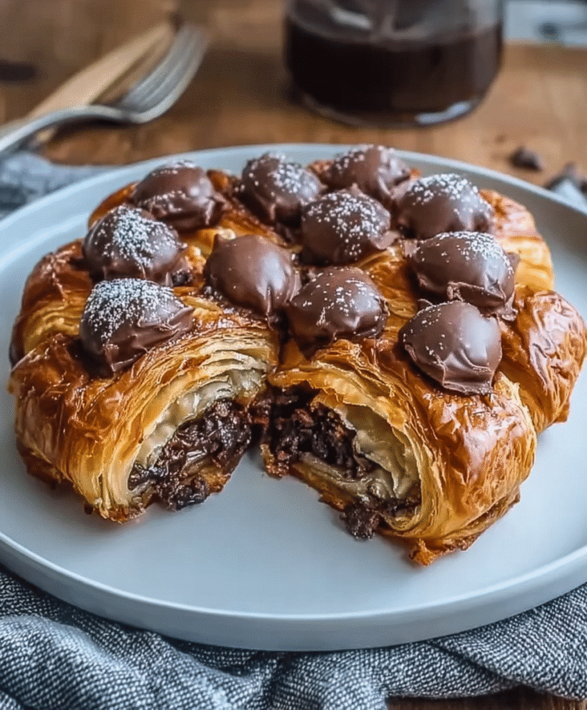 Chocolate Croissant Breakfast Bake