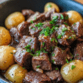 Garlic Butter Beef Bites with Potatoes